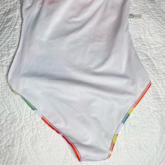 Imekis One Piece Swimsuit Tropical Floral Print Women’s Size M Pool Party - Picture 11 of 11